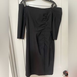 Milly black off the shoulder cocktail dress size 12